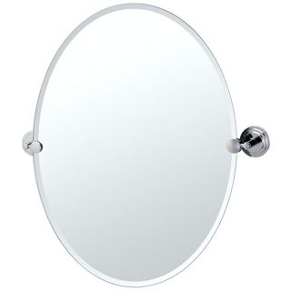 Gatco Marina Chrome Oval 26 1/2" High Tilt Wall Mirror   #P7950