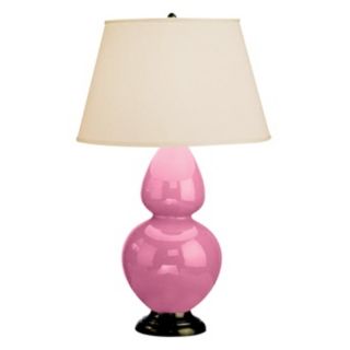 Robert Abbey 31" Pink Ceramic and Bronze Table Lamp   #G6553