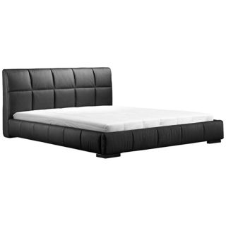 Zuo Modern Amelie Black Upholstered Platform Bed (King)   #V9189