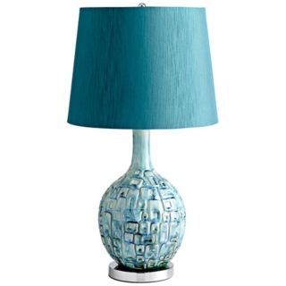 Jordan Ceramic Teal Table Lamp   #X6331