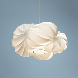 Possini Euro Design White Cloud 15" Wide Pendant Chandelier   #N1296