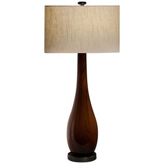 Thumprints Burlwood Amber Table Lamp   #U8881