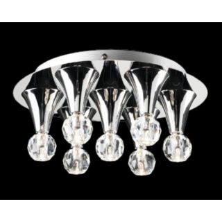 Bria Crystal 13" Wide Ceiling Light Fixture   #H4281