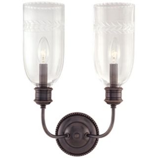 Lafayette Old Bronze 2 Light 17" High Wall Sconce   #F3857