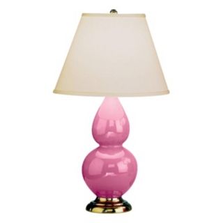 Robert Abbey 22 3/4" Pink Ceramic and Silver Table Lamp   #G6565