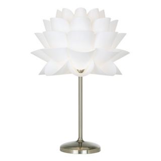 Possini Euro Design White Flower Acrylic Shade Table Lamp   #96811