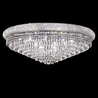 Primo Royal 36" Wide Cut Crystal Chrome Ceiling Light   #Y3817