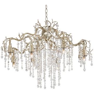 Silver Champagne Branches 30" Wide Crystal Chandelier   #V8455