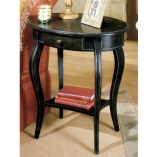 Brushed Sable Oval Accent Table   #U4421
