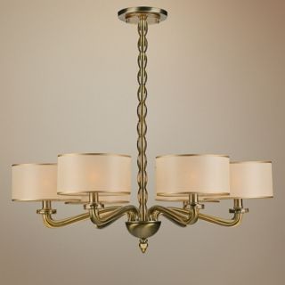 Crystorama Luxo Collection Antique Brass 30" Wide Chandelier   #P9693