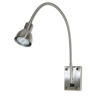 LED Brushed Steel Gooseneck Plug In Swing Arm   #H5383