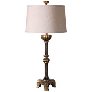 Uttermost Visconti Antiqued Gold and Black Table Lamp   #R5726