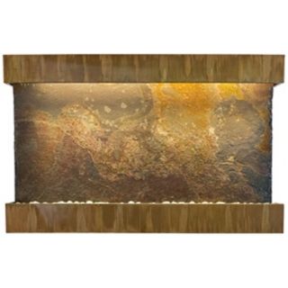 Classic Quarry Raja Slate 51" Wide Copper Wall Fountain   #X9072