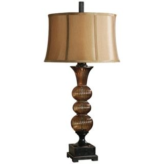 Uttermost Helios Amber Glass Table Lamp   #X0978