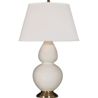 Robert Abbey 31" White Ceramic and Brass Table Lamp   #G6585
