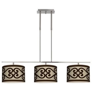 Cambria Scroll 46" Wide Bar Hanging 3 Drum Island Light   #M3236 P2125