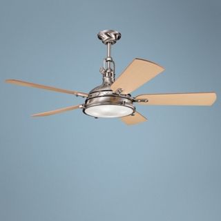 56" Kichler Hatteras Bay Brushed Stainless Steel Ceiling Fan   #N0819