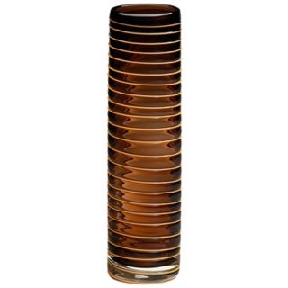 Small Raw Umber Glass Vesper Vase   #R0791