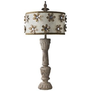 Swoon Decor Acrylic Flower Chipped Cream Table Lamp   #W8535