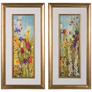 Uttermost Set of 2 Merriment I, II Framed Floral Wall Art   #V4000