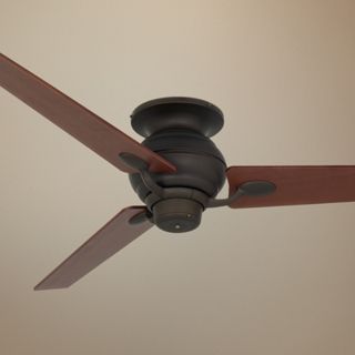 60" Spyder Bronze Walnut Tapered Blades Hugger Ceiling Fan   #R4216 T2688