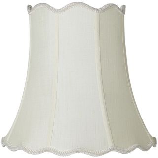 Imperial Creme Scallop Bell Lamp Shade 10x16x15 (Spider)   #R2701