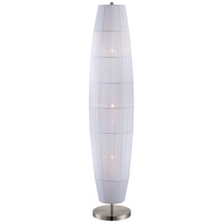 Lite Source Parvati White Organza Ribbon Floor Lamp   #V9517