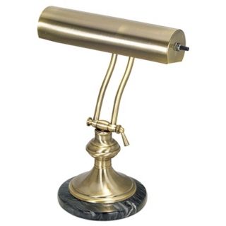 Antique Brass With Marble Piano Desk Lamp   #46393