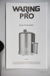 Waring Pro Juice Extractor Juicer Juicing Machine