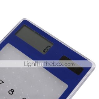USD $ 3.99   Transparent Solar Powered Calculator(Blue),