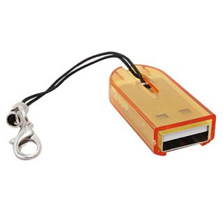 USD $ 1.78   USB 2.0 MicroSD TransFlash TF SD/SDHC Card Reader (Orange