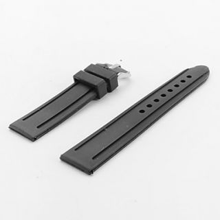 USD $ 1.79   Unisex Rubber Silicon Watch Band 20MM (Black),