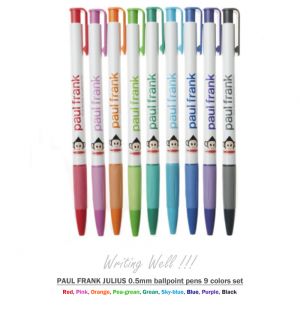 Paul Frank Julius 0 5mm 9 Colors Ballpoint Pens Triangle Pencil Case