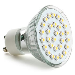 gu10 30x3528 SMD 2W 70 90lm 2800 3200K luz blanca cálida bombilla LED