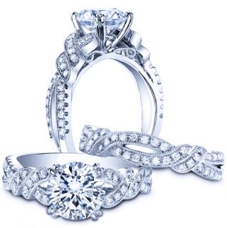 00 Ct Round Diamond Engagement Anniversary Bridal Ring Band Set Gold