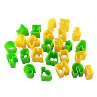 USD $ 10.99   Letter Pattern Cake and Cookie Cutter Mold (26 Pieces