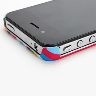 strisce colorate in stile pu pelle e custodia in plastica per iPhone 4