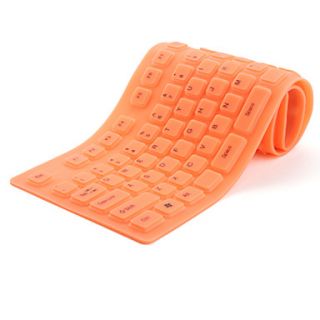 109 Key Flexible QWERTY USB Keyboard (Waterproof, Assorted Colors)