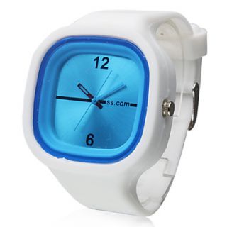 USD $ 3.39   Jelly Silicone Band Quartz Wrist Watch(White),