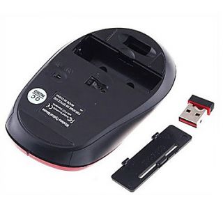 USD $ 8.99   Wireless Optical Mouse + 2.4GHz USB Receiver (Red),