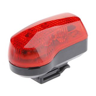 Rojo + Negro ABS 7 Super Bright LED / 4 bicicletas Intermitente Modo