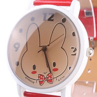 USD $ 4.79   Cute Rabbit Watch With Red Watchband A139,