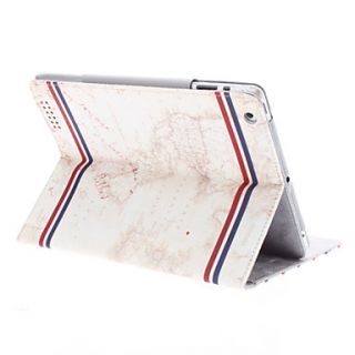 USD $ 20.69   Map Pattern PU Leather Case for iPad 2 and the New iPad