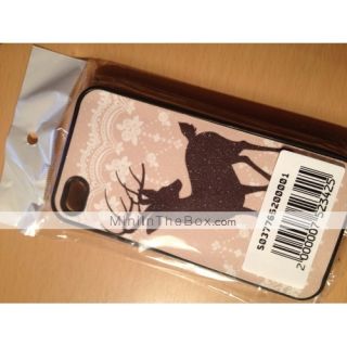 Deer Pattern Dull Polish Hard Case for iPhone 4 and 4S (Multi Color)