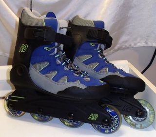 K2 Ascent Inline Skates Softboot Womens Size 6 5 Blue Gray New