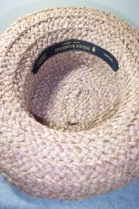 Helen Kaminski Australia Classic Raffia Straw Boater Hat Brimmed