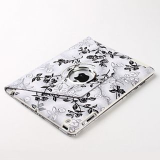 Flower Pattern PU Læder taske med holder til iPad 2 og den nye iPad