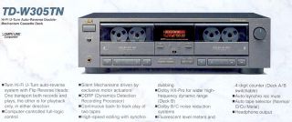 JVC TD W305 Stereo Double Cassette Deck Auto Reverse Dolby HX Pro