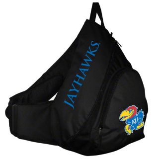 Kansas Jayhawks Black Slingback Backpack