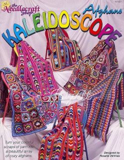 Kaleidoscope Afghans Crochet Patterns New RARE
